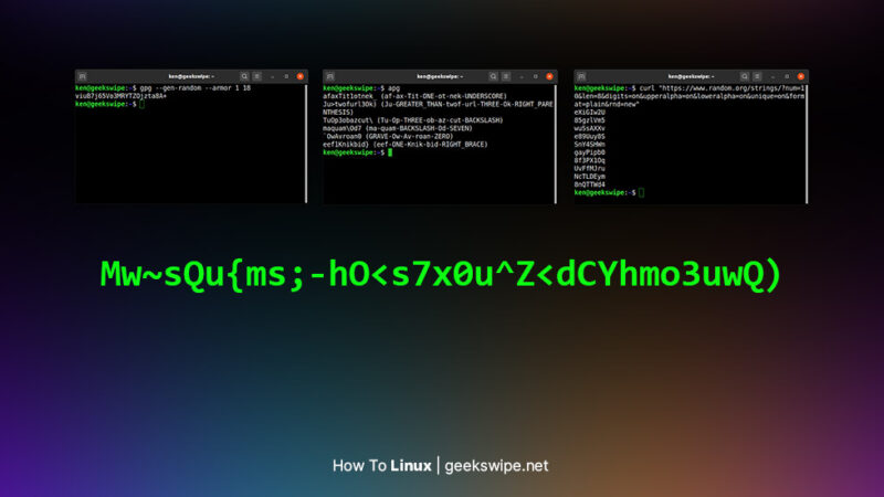 How to Generate Random Passwords and Keys in the Terminal?