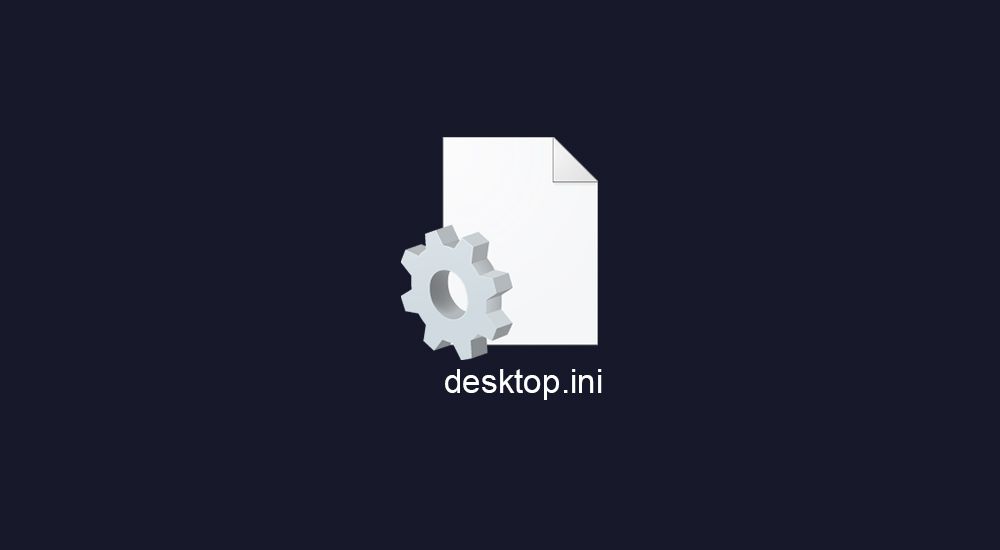 Windows desktop.ini file icon. Featured image for guide to delete and hide desktop.ini.
