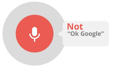 Wordplay with 'Ok Google' screenshot that says 'Not Okay Google'.