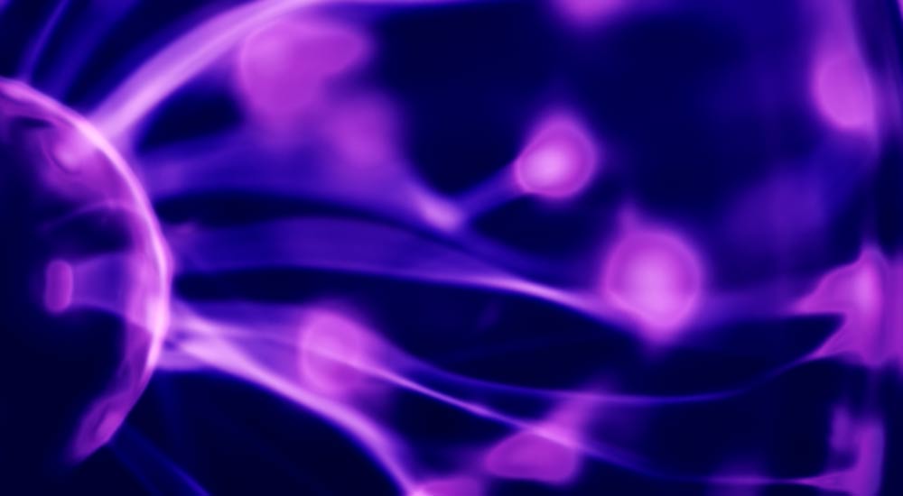 Photograph of Plasma showing the bluish glow due to the presence of oxygen and nitrogen.