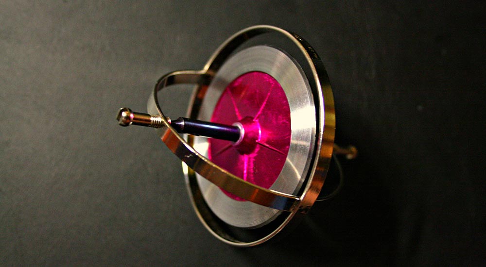 A simple toy gyroscope.