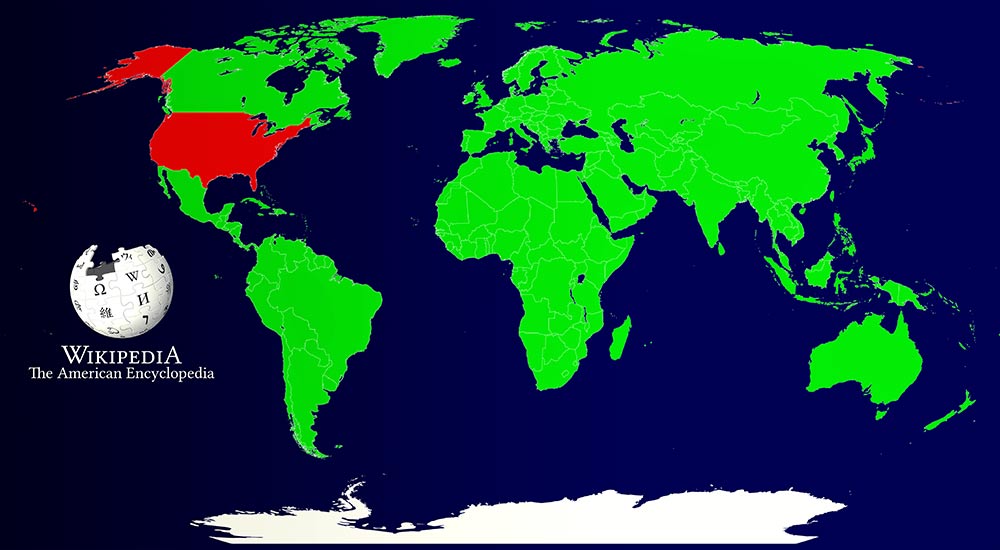 Illustrative map of the systemic bias in Wikipedia.